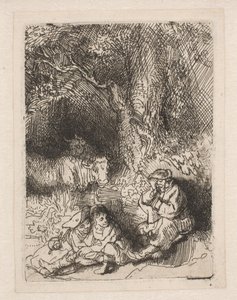Az alvó pásztor alkotó: Rembrandt van Rijn
