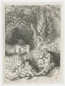Az alvó pásztor alkotó: Rembrandt van Rijn