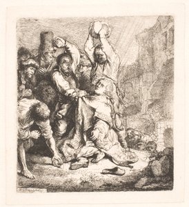 S. István megkövezése alkotó: Rembrandt van Rijn
