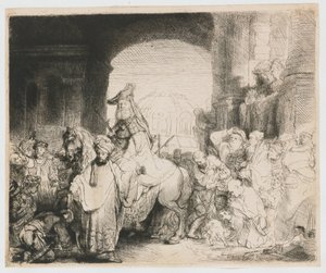Mordechai diadala alkotó: Rembrandt van Rijn