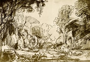 Tobias kibelezte a halat alkotó: Rembrandt van Rijn