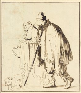 Vándor pár kutyával alkotó: Rembrandt van Rijn