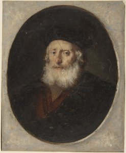 Idős férfi toque sapkában alkotó: Rembrandt van Rijn