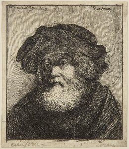 Öregember sapkában alkotó: Rembrandt van Rijn