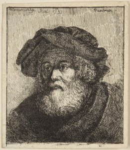 Idős férfi sapkában alkotó: Rembrandt van Rijn