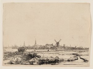 Amszterdam kilátása a Kadijkból alkotó: Rembrandt van Rijn