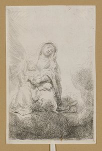 Szűz Mária és a Gyermek a felhők között alkotó: Rembrandt van Rijn