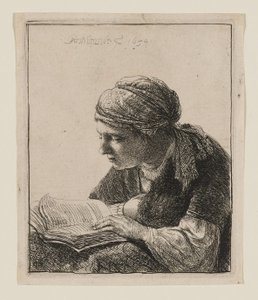 Olvasó nő alkotó: Rembrandt van Rijn