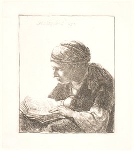 Olvasó nő alkotó: Rembrandt van Rijn