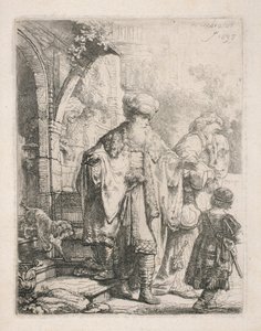 Hágár száműzése alkotó: Rembrandt van Rijn