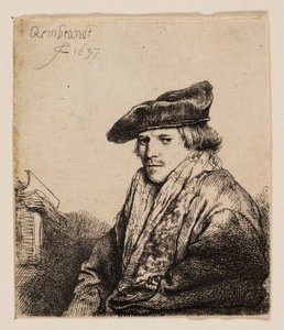 Fiatal férfi bársonysapkában (Petrus Sylvius?) alkotó: Rembrandt van Rijn