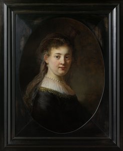 Fiatal nő fantáziajelmezben, 1633 alkotó: Rembrandt van Rijn