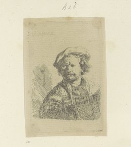 Önarckép berettel és díszített köpennyel Recueil de quatre-vingt-cinq estampes originales (sorozat címe) alkotó: Rembrandt van Rijn