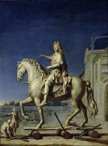 XIV. Lajos lovas szobrának szállítása a Place Vendome-ra 1699-ben, 1669 után