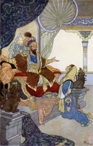 Fetnab és a kalifa (színes litó) alkotó: René Bull