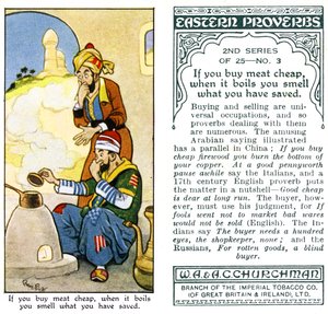 Ha olcsón veszel húst, amikor felforr, azt szagolod, amit megtakarítottál, 1932 alkotó: René Bull