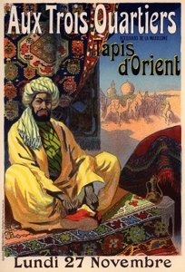 Three Quarters – Keleti szőnyegplakát, 1890-es évek alkotó: René Louis Péan