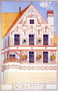 Sgraffito, illusztráció a „Decorative Sketches by Rene Binet” című könyvéből alkotó: Rene Binet