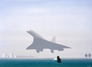 Fekete macska, 2001, Olaj, vászon alkotó: Rene Boin
