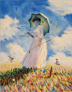 MONET-Golf, 2019, Színes ceruzarajz papírra