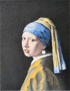 VERMEER-Golf, 2018, Színes ceruzarajz papírra