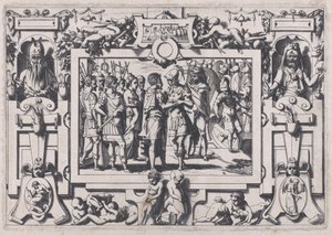 Jason megérkezik Colchisba Jason végül megérkezett Colchisba..., 1563. alkotó: Rene Boyvin