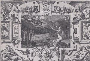Sárkányok rajzolták Médeát és szekerét, kócosan és meztelenül egy sötét éjszakán, egy elhagyatott helyen..., 1563.