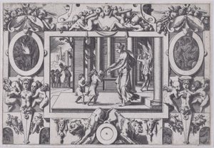 Médea és Jason gyermekei átadják Creusának a halálos ajándékot két fiától a Sze..., 1563.
