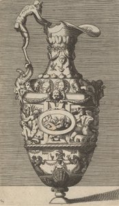 Váza folyóistennel ovális medálban, 17. század végén. alkotó: Rene Boyvin