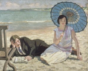 Nő napernyővel, 1925 körül (olaj, vászon)