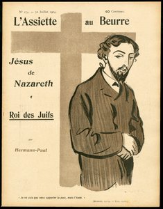 „A vajtányér” borítója, színekben szatirikus alkotó: Rene George Hermann Paul