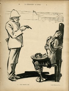 Illusztráció Hermann-Paulról (1864-1940) Le Rire-ben, 04/03/05 - La civilization au congo - Colonization colonialism colonies, Kongó, Antikolonializmus - Fekete