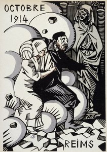 1914. október, Reims – Herman Paul rajza – a „” Háborús kalendáriumban”” szerk. 1916 alkotó: Rene George Hermann Paul