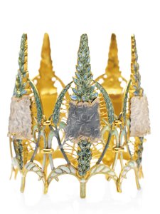 Szecessziós „Speedwell” karkötő, 1900 körül (üveg, zománc és arany) alkotó: Rene Jules Lalique