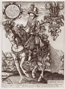 I. Károly walesi hercegként lóháton, a „Királyok könyvéből”, 1618