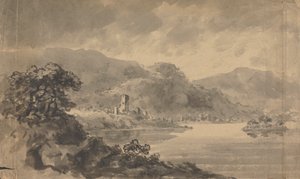 Táj a folyóval, a várral és a hegyekkel alkotó: Rev. William Gilpin