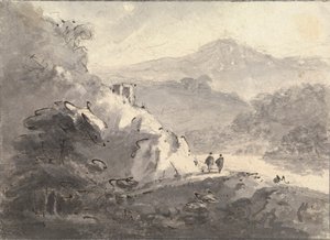 Táj két figurával egy úton alkotó: Rev. William Gilpin