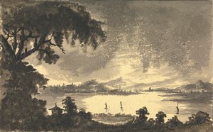 Forth folyó, Stirling városa és vára a távolban alkotó: Rev. William Gilpin