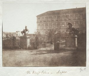 A nápolyi királyi palota 1852 előtt. alkotó: Reverend George Wilson Bridges
