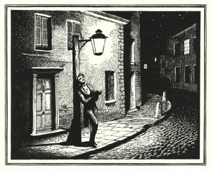 Hans Christian Andersen: A régi utcai lámpa (litho)