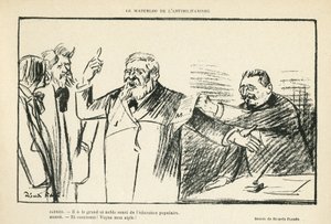 Illusztráció: Ricardo Flores (1878-1918) a Le Rire-ben, 12.07.27 - Az antimilitarizmus Waterlooja - Antimilitarizmus - Jaures Jean, Herve Gustave (1871-1944) alkotó: Ricardo Flores