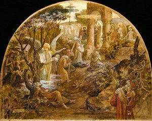 Út a paradicsomba (akvarell és arany papíron)