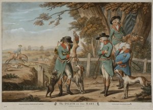 A nyúl halála, a Bowles & Carver számára nyomtatva, 1796-ban (mezzotint) alkotó: Richard (after) Dighton