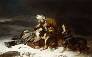 Elveszett a viharban, alkotó: Richard Ansdell