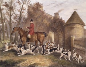 W. Sebright, Huntsman to the Milton Hounds, metszett J.W. Giles, 1839