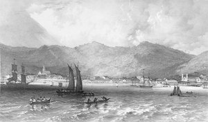 Trinidad, a Paria-öbölből, illusztráció a „Nyugat-indiai tájból”