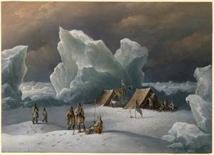 Markham kapitány legészakibb táborhelye... alkotó: Richard Bridges Beechey