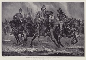 Dundonald lovassága a búrok nyomában Észak-Natalban (litho) alkotó: Richard Caton II (after) Woodville