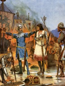 Fitzstephen elégeti a csónakjait alkotó: Richard Caton II (after) Woodville