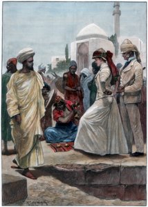 Egy utcai varázsló Algírban, 1895.